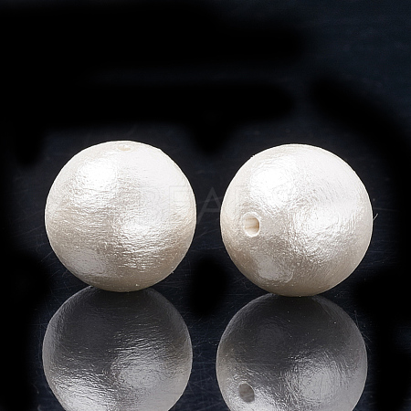 Compressed Cotton Pearl Beads WOVE-S114-6mm-13-1
