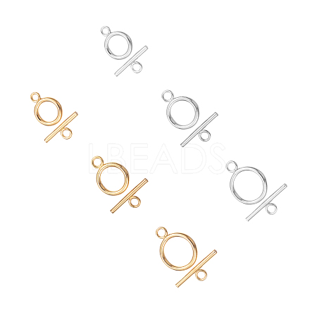 Unicraftale 304 Stainless Steel Toggle Clasps STAS-UN0004-08-1