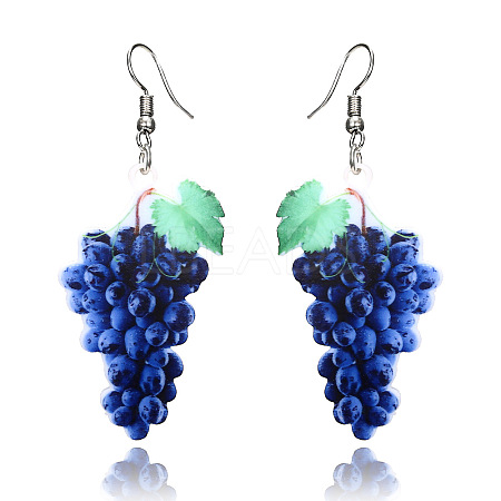 Acrylic & Alloy Dangle Earrings WGEBD91-01-1
