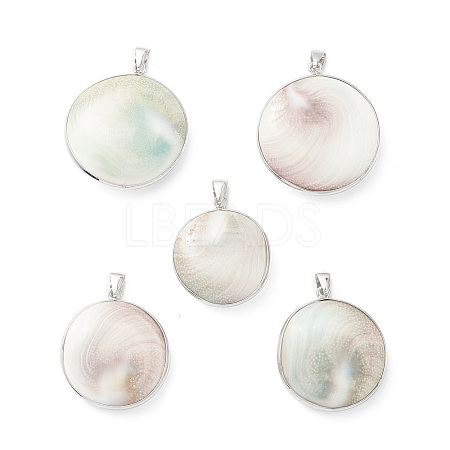 Natural Sea Shell Pendants SHEL-F005-03P-1