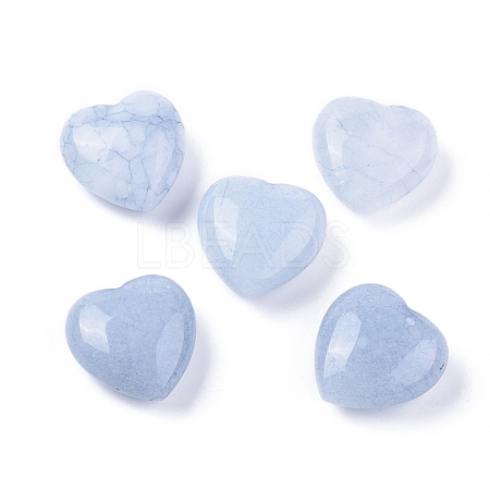 Natural Blue Aventurine Heart Love Stone G-L533-31-1-1