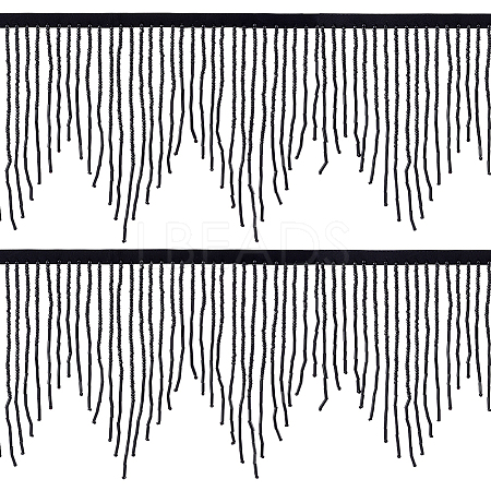 1 Yard Glass Fringe Trimming AJEW-PH0006-69-1