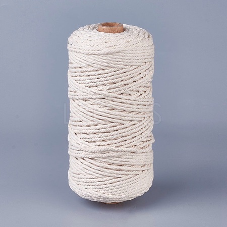 Macrame Cotton Cord OCOR-WH0034-A-01-1