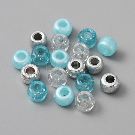 Translucent & Opaque Acrylic Beads OACR-WH0036-06-1