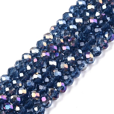 Electroplate Glass Beads Strands EGLA-A044-T4mm-B12-1
