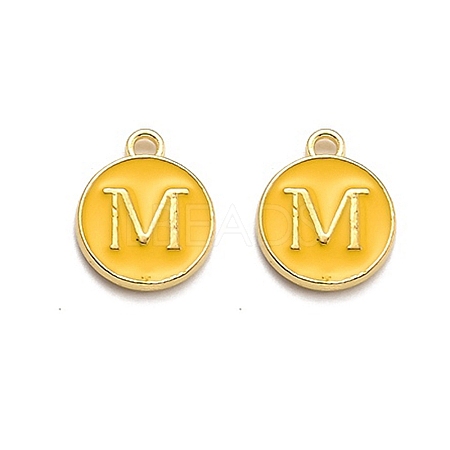 Golden Plated Alloy Enamel Charms LS-ENAM-Q437-13M-1