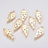 Brass Micro Pave Cubic Zirconia Charms KK-A144-043G-1