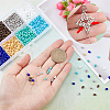 SUNNYCLUE 800Pcs 8 Colors 2-Hole Seed Beads SEED-SC0001-02-3