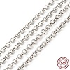 Anti-Tarnish Rhodium Plated 925 Sterling Silver Rolo Chains STER-F052-05P-3