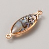 Natural Paua Shell Connector Charms KK-WH0062-100KCG-B-2