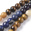 7 Chakra Theme Natural Red Rainbow Jasper & Yellow Aventurine & Tiger Eye & Green Aventurine & Blue Spot Stone & Lapis Lazuli & Amethyst Beads Strands G-F668-23-10mm-2