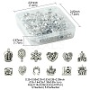 60Pcs 12 Style Tibetan Style Alloy European Beads TIBEB-FS0001-04-5