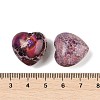 Dyed Natural Imperial Jasper Heart Palm Stone G-Q021-03D-3