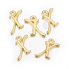 Golden Plated Alloy Letter Pendants LS-X-PALLOY-J718-01G-X-2