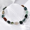 Natural Indian Agate Beaded Bracelets for Women G-P563-07P-20-1