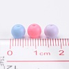 Round Solid Color Opaque Acrylic Beads X-SACR-S037-M02-A-5