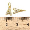 Brass Micro Pave Cubic Zirconia Pendants KK-M273-02G-A-3