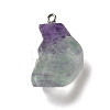 Raw Rough Natural Colorful Fluorite Pendants G-A028-01A-3