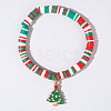 Christmas 304 Stainless Steel Enamel Charm Bracelets AH2991-19-1