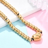 304 Stainless Steel Beaded Stretch Bracelets for Women BJEW-B108-01G-3