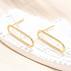 Brass Stud Earrings X-KK-T038-484B-2