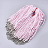 Waxed Cord and Organza Ribbon Necklace Making NCOR-T002-134-1