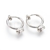 Brass Clip-on Hoop Earrings KK-L168-04P-2