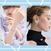 405Pcs Eletroplated Transparent Glass Beads GLAA-TA0003-66E-8