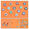 84Pcs 14 Colors CCB Plastic Enamel Pendants CCB-PH0001-24-4
