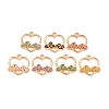 Light Gold Plated Alloy Enamel Pendants FIND-Q100-07KCG-1