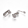 Tarnish Resistant 304 Stainless Steel Clip-on Earring Findings STAS-E453-02P-2