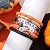 6Pcs 6 Styles Halloween Handmade Polymer Clay Beaded Stretch Bracelets Sets X1-BJEW-TA00490-3