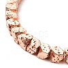 Electroplated Natural Lava Rock Beads Strands G-G984-11RG-3