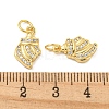 Rack Plating Brass Micro Pave Clear Cubic Zirconia Pendants KK-B093-18G-3