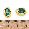 Brass Pave Cubic Zirconia Beads CU-CBA42CA-06G-4