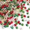 4 Colors Christmas 6/0 Transparent Fringe Glass Seed Beads SEED-X0058-11-1