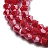 Opaque Solid Color Electroplate Glass Beads Strands EGLA-A039-P4mm-A02-3
