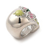 Brass Rhinestone European Beads KK-A203-03P-2