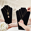 Bust Velvet Cover with Cardboard Paper Necklace Display Stands NDIS-WH0010-15-3