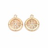 Brass Micro Pave Clear Cubic Zirconia Pendants KK-S356-681B-1