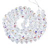 Electroplate Transparent Glass Beads Strands EGLA-N002-18A-B01-2