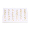 Brass & Natural Pearls Adjustable Open Cuff Rings for Women PEAR-N020-07J-4
