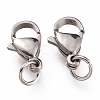Tarnish Resistant 304 Stainless Steel Lobster Claw Clasps X-STAS-G240-01D-P-2