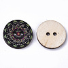2-Hole Printed Wooden Buttons BUTT-ZX004-01A-04-2