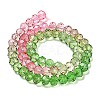 Transparent Painted Glass Beads Strands X1-DGLA-A034-T8mm-A18-5