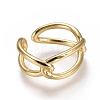 Brass Cuff Rings RJEW-F105-01G-2