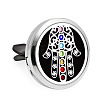 Colorful Rhinestone Aromatherapy Essential Oil Car Diffuser Vent Clips CHAK-PW0001-057A-1