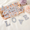 Alphabet Resin Rhinestone Patches DIY-TAC0005-45D-5