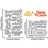 2Pcs 2 Styles Easter Theme Carbon Steel Cutting Dies Stencils DIY-WH0309-3456-6
