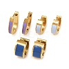 304 Stainless Steel Enamel Hoop Earrings EJEW-K268-20G-04-4